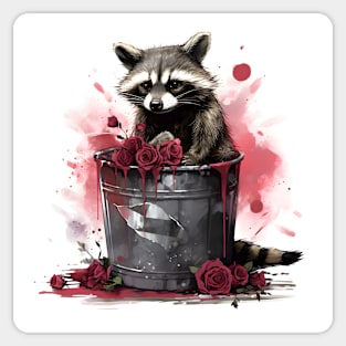 Sad raccoon Valentines day Sticker